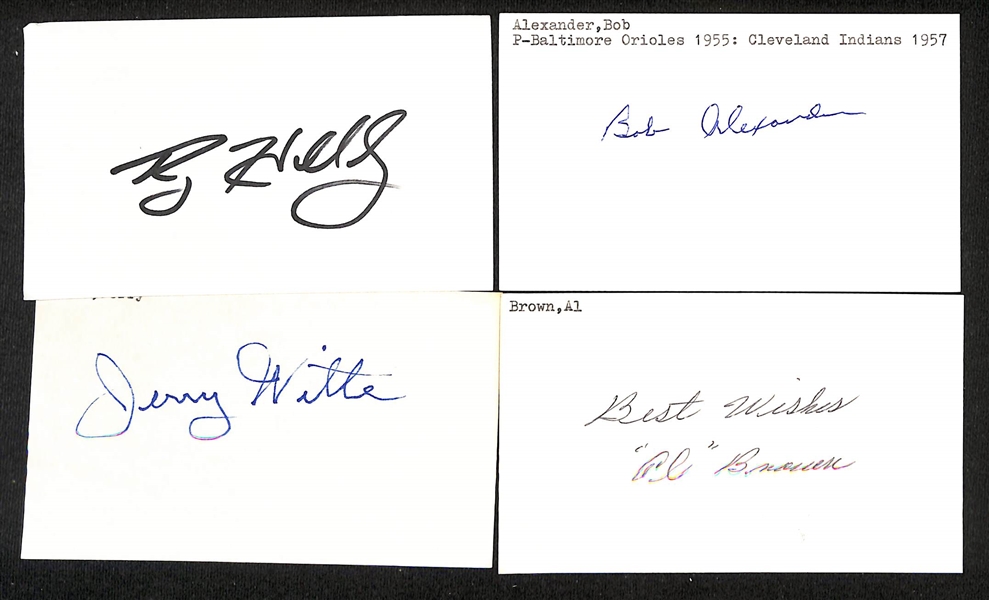 (375+) Mostly Minor League Signed Index Cards w. Roy Halladay, Bob Alexander, Jerry Witte, Al Brown, +(JSA Auction Letter)
