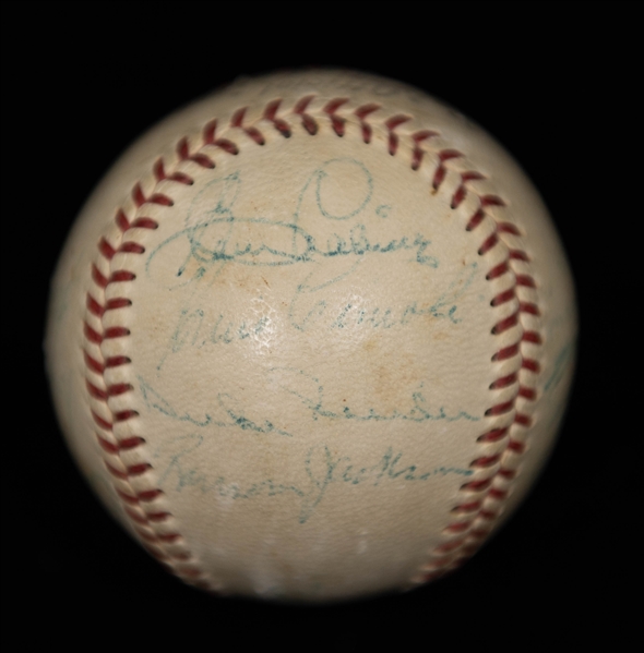1957 Brooklyn Dodgers Team-Signed Baseball - 15 Signatures w. Roy Campanella - Full Beckett Letter of Authenticity