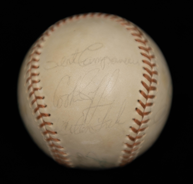 1974  American League All Star Team-Signed Baseball - 14 Signatures w. Yogi Berra & Reggie Jackson - Full Beckett Letter of Authenticity