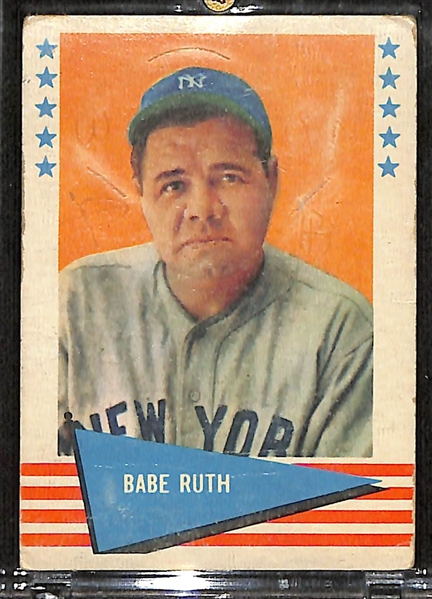 Lot of (58) Different 1961 Fleer Baseball Cards w. Babe Ruth & Ty Cobb