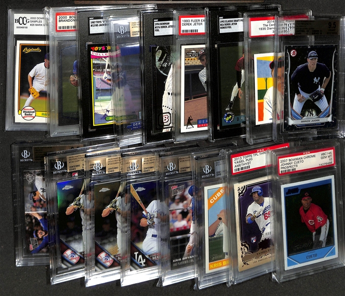 Lot of (17) Graded Baseball Cards inc. 2014 Bowman Draft Aaron Judge Top Prospects Silver Ice RC Beckett 9.5