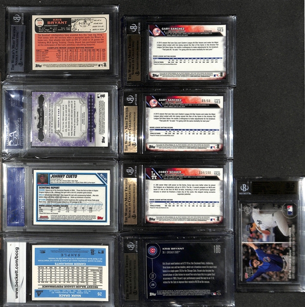 Lot of (17) Graded Baseball Cards inc. 2014 Bowman Draft Aaron Judge Top Prospects Silver Ice RC Beckett 9.5