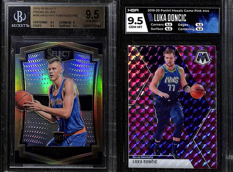 Lot of (7) Graded Sports Cards inc. 2024 Mosaic Jayden Daniels Red Rookie (SGC 10), 2018-19 Chronicles Luka Doncic Green Rookie (SGC 9), +