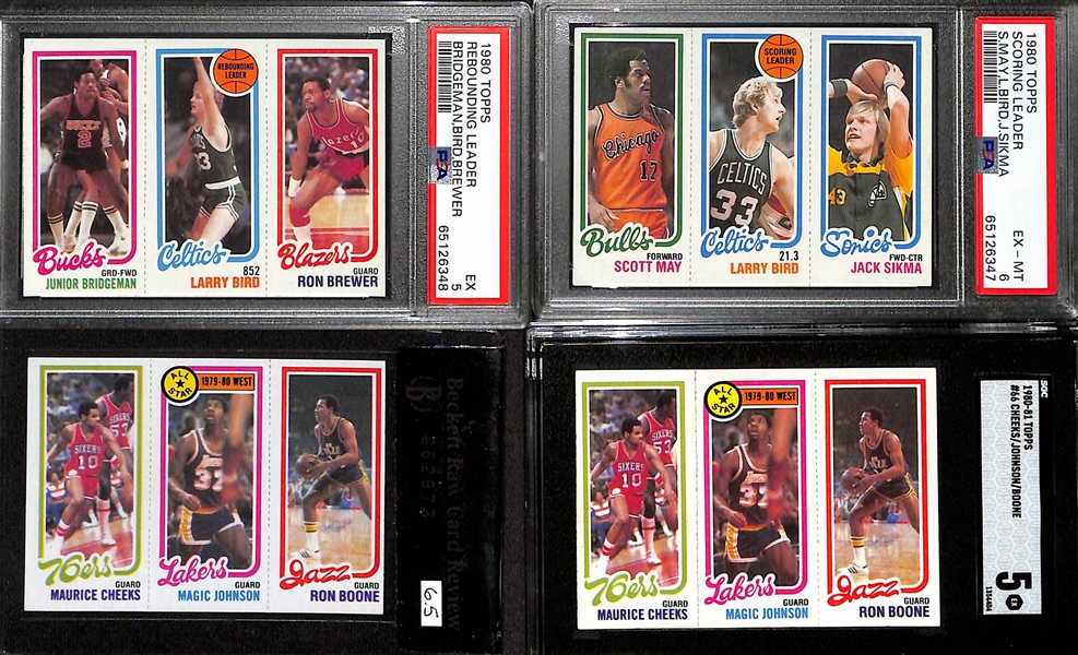 Lot of (11) Graded Basketball Rookie Cards inc. 1996-97 Upper Deck Kobe Bryant (SGC 9.5), 1996-97 Fleer Kobe Bryant (SGC 8), (3) 1980-81 Topps Larry Bird (SGC 5 + PSA 5 + PSA 6), +
