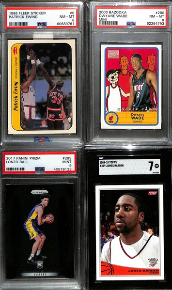 Lot of (11) Graded Basketball Rookie Cards inc. 1996-97 Upper Deck Kobe Bryant (SGC 9.5), 1996-97 Fleer Kobe Bryant (SGC 8), (3) 1980-81 Topps Larry Bird (SGC 5 + PSA 5 + PSA 6), +