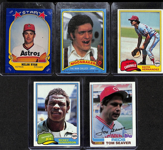 Lot of (20) Late-1970's to Early-1980's Sports Cards w. Rickey Henderson, Joe Montana, Bryan Trottier, Wayne Gretzky