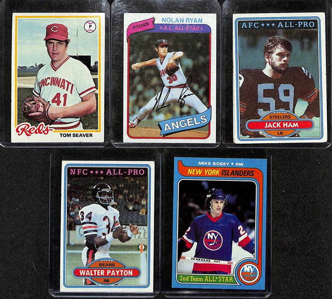 Lot of (20) Late-1970's to Early-1980's Sports Cards w. Rickey Henderson, Joe Montana, Bryan Trottier, Wayne Gretzky