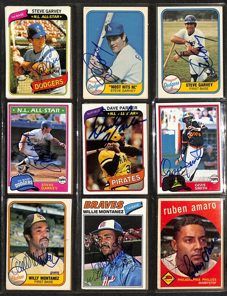 Lot of over (250) Signed Baseball Cards w. Nolan Ryan, Andre Dawson, Joe Morgan, Mike Schmidt, + (JSA Auction Letter)