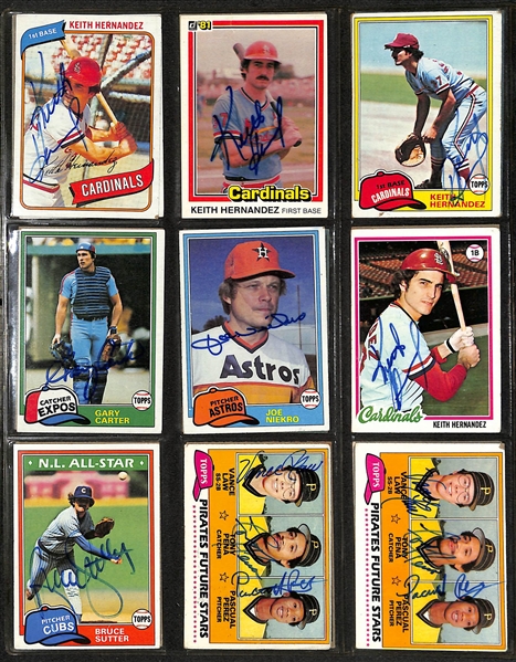 Lot of over (250) Signed Baseball Cards w. Nolan Ryan, Andre Dawson, Joe Morgan, Mike Schmidt, + (JSA Auction Letter)