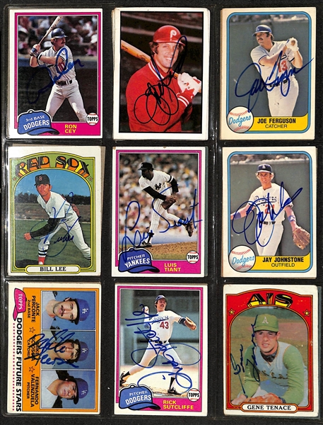 Lot of over (250) Signed Baseball Cards w. Nolan Ryan, Andre Dawson, Joe Morgan, Mike Schmidt, + (JSA Auction Letter)