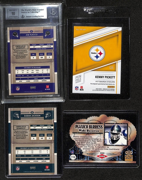 Lot of (25) Autographed Rookie Football Cards w. 2008 Joe Flacco RC BCCG 9