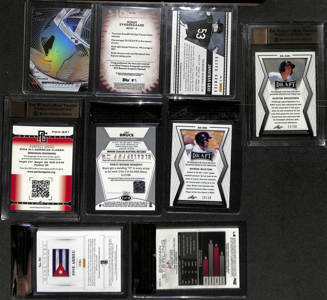 Lot of (51) Autographed Baseball Rookie Cards w. Billy Wagner, Noah Syndergaard, Jonathan Gray