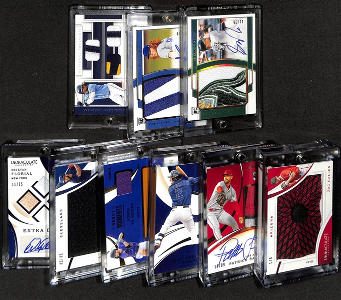 Lot of (6) 2020 Immaculate w. Zac Gallen & (3) 2020 National Treasure Baseball Cards w. Randy Arozarena
