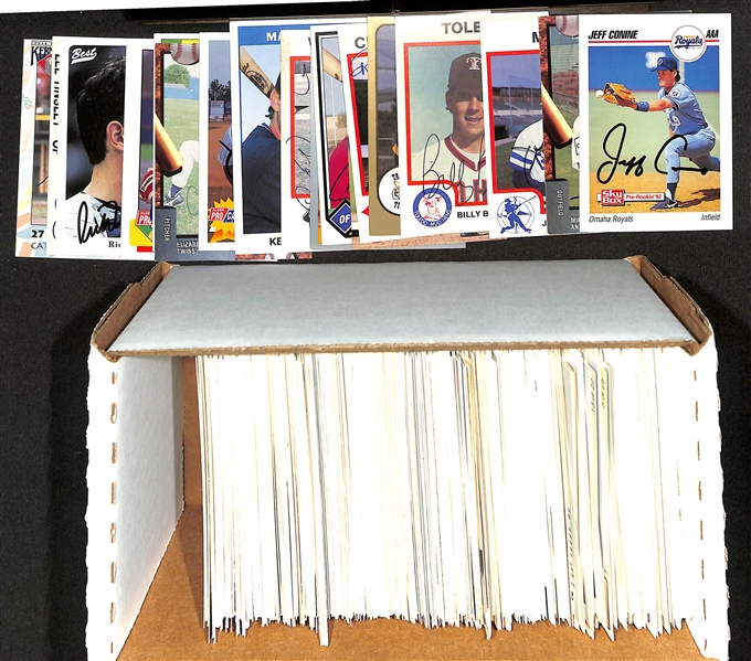 Lot of (365+) Singed Mostly Minor League Baseball Cards w. Jeff Conine, Jim Edmonds, Billy Bean, +(JSA Auction Letter)