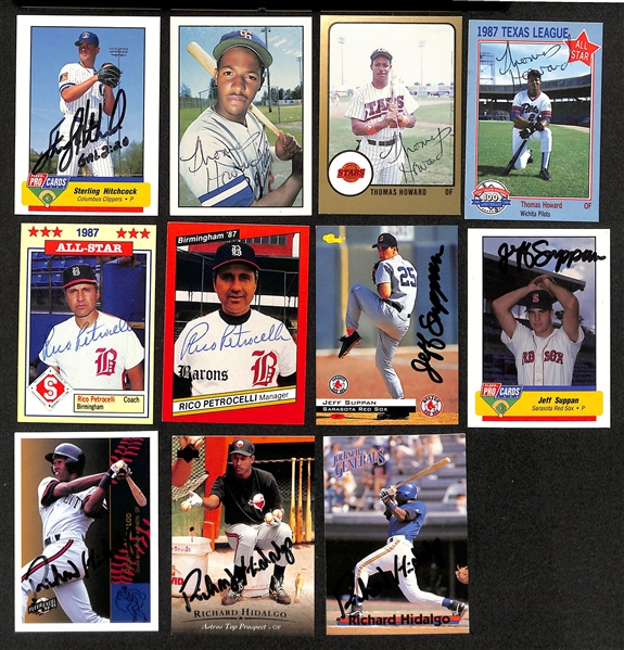 Lot of (375+) Signed Baseball Minor League Cards w. Paul Konerko, Jim Edmonds, Aaron Boone, Garret Anderson, + (JSA Auction Letter)