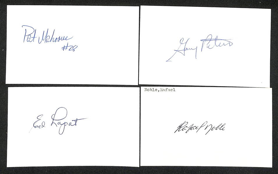 Lot of (300+) Signed Mostly Baseball Related Index Cards w. Pete Rose, Ray Poat, Ed Stevens, Floyd Baker, +(JSA Auction Letter)