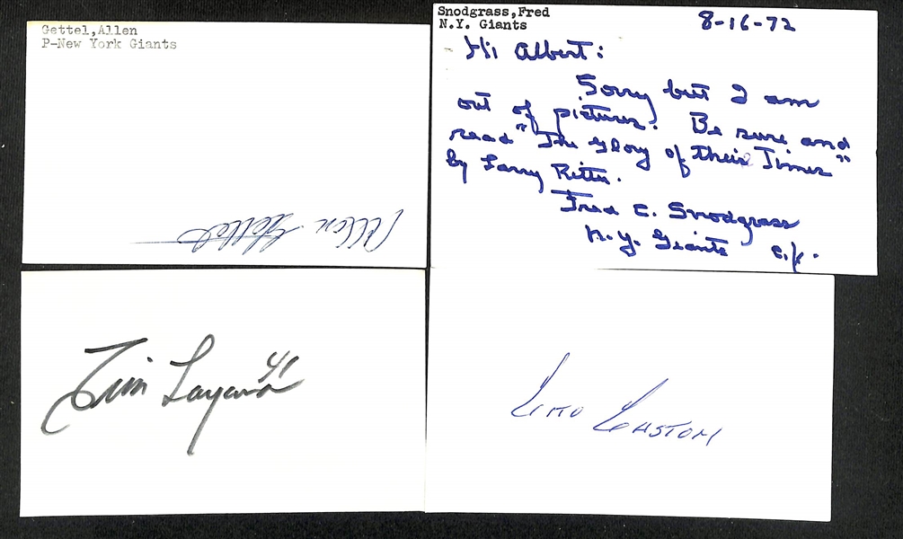 Lot of (300+) Signed Mostly Baseball Related Index Cards w. Pete Rose, Ray Poat, Ed Stevens, Floyd Baker, +(JSA Auction Letter)
