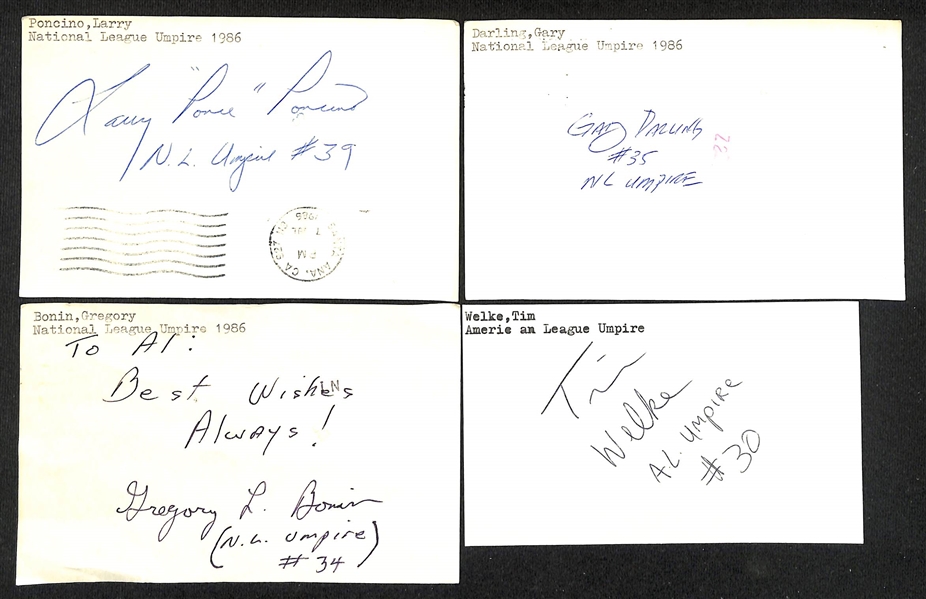 Lot of (275+) Signed Mostly Baseball Related Index Cards w. Walter Stewart, Walter Miller, Mike Menosky, Jigger Statz, Thomas Miller, +(JSA Auction Letter)