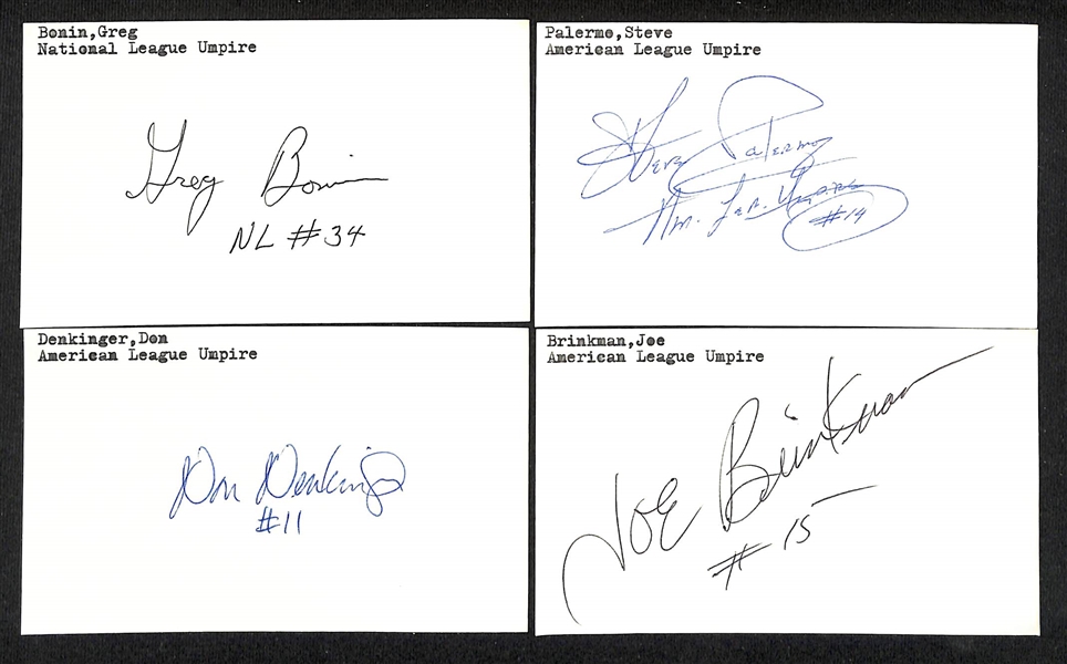 Lot of (275+) Signed Mostly Baseball Related Index Cards w. Walter Stewart, Walter Miller, Mike Menosky, Jigger Statz, Thomas Miller, +(JSA Auction Letter)