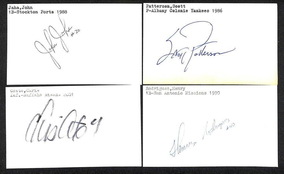 Lot of (600+) Signed Mostly Minor League Baseball Related Index Cards w. Vince Coleman, Edgar Martinez, Ken Lofton, Jeff Kent, Dean Palmer, +(JSA Auction Letter) 
