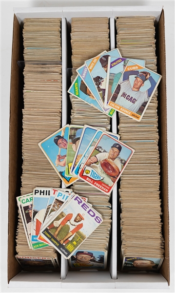 Lot of (1500+) Assorted 1964-1969 Topps Baseball Cards