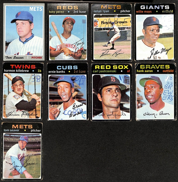 Lot of (500+) Assorted 1970-1972 Topps Baseball Cards w. 1971 Thurman Munson & 1971 Johnny Bench