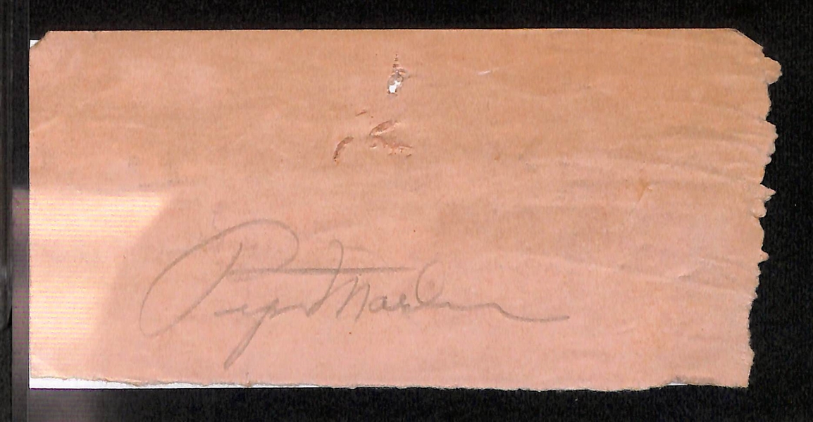 Lot of (3) Old Time Baseball Player Autographed Index Cards - Sisler, Babe Adams, Pepper Martin - PSA/DNA & JSA