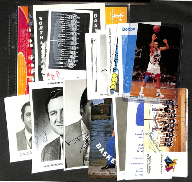 Lot of (25+) Signed Various Sized Basketball Related Pictures w. Charles Barkley, Bobby Jones, +(JSA Auction Letter)