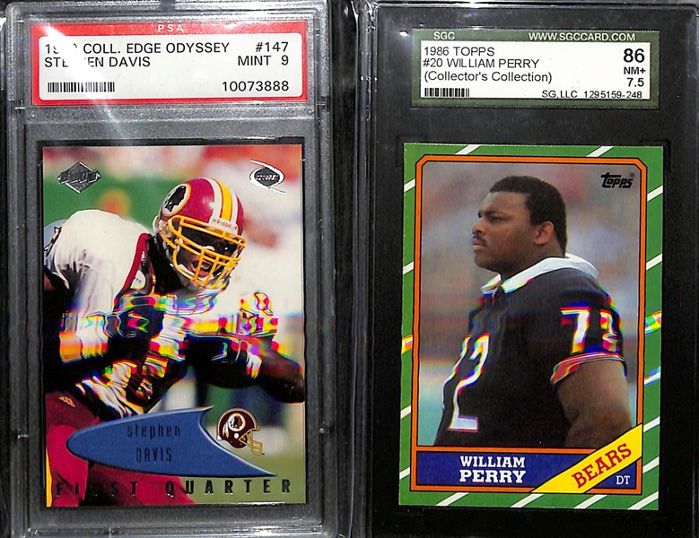 Lot of (10) Graded Football Cards inc. 1998 Contenders Peyton Manning Pennant Orange Rookie (SGC 9), 1998 Collectors Choice Peyton Manning First Place SIlver Rookie (BGS 9.5), +