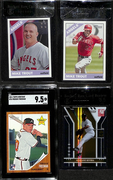 Lot of (15) Graded Baseball Cards inc. (2) 1989 Topps Traded Ken Griffey Jr Rookie (PSA 9), 1988 Procards Ken Griffey Jr Rookie (PSA 8 OC), +