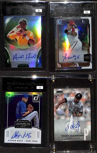 Lot of (10) Baseball Autograph Cards inc. 2002 Topps Heritage Alex Rodriguez (BGS RCR 8.5), 1994 Nabisco Legends Duke Snider, +