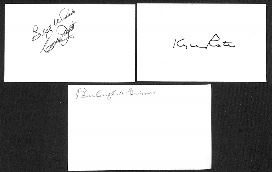 Lot of (200+) Signed Various Sports Index/Photo Cards w. Barney McCaskey, Eddie Mayo, Jack Russell, + (JSA Auction Letter)