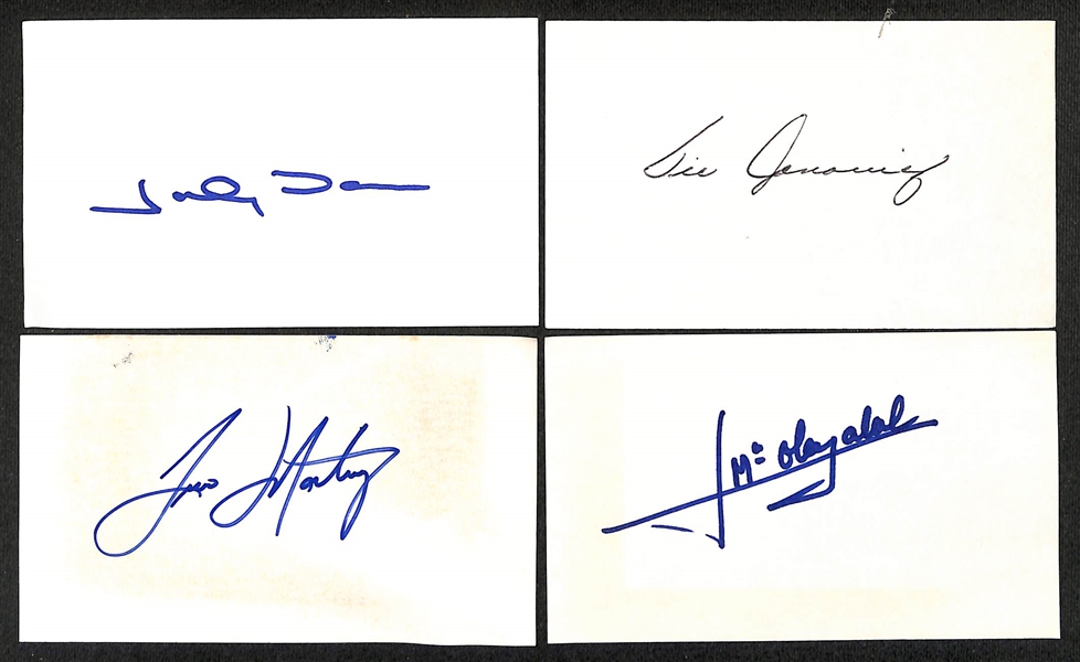 Lot of (175+) Signed Various Sports Index/Photo Cards w. Vince DiMaggio, Preacher Roe, Leonard Tose, + (JSA Auction Letter)