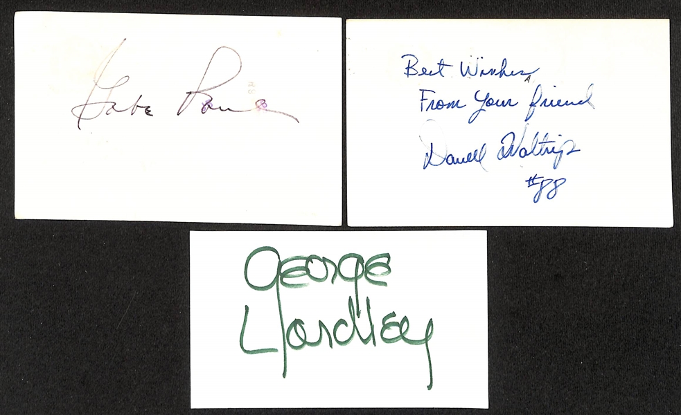 Lot of (175+) Signed Various Sports Index/Photo Cards w. Vince DiMaggio, Preacher Roe, Leonard Tose, + (JSA Auction Letter)