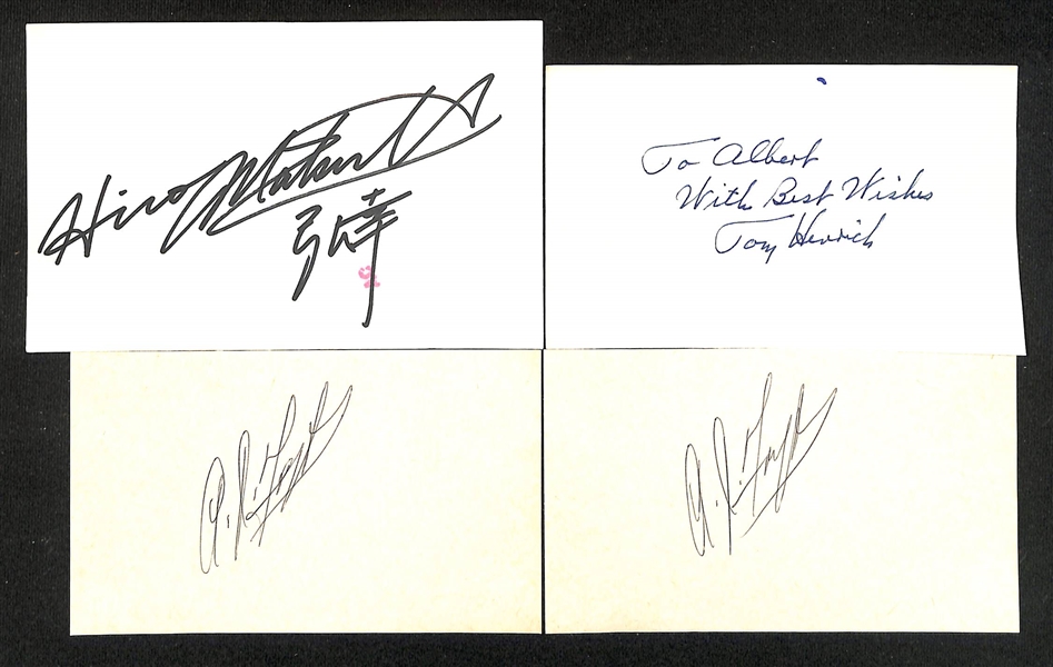 Lot of (200+) Signed Various Sports Index/Photo Cards w. Zellio Toppazzini, William Thayer Tutt,  + (JSA Auction Letter)