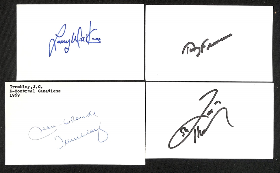 Lot of (200+) Signed Various Sports Index/Photo Cards w. Zellio Toppazzini, William Thayer Tutt,  + (JSA Auction Letter)