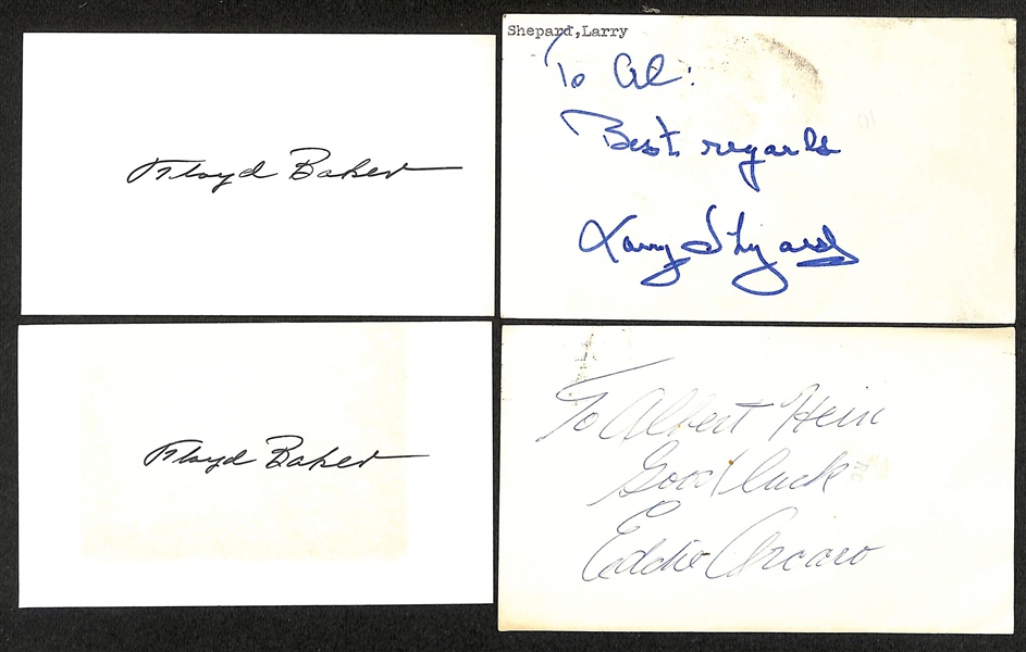 Lot of (200+) Signed Various Sports Index/Photo Cards w. Edward J. Seifert, Max Montoya, Jack Clark, + (JSA Auction Letter)