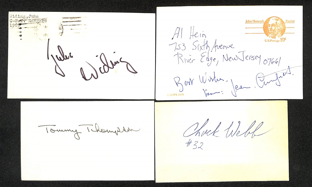 Lot of (225+) Signed Various Sports Index/Photo Cards w. Rip Sewell, Hal Schumacher,  Jack Buck, + (JSA Auction Letter)