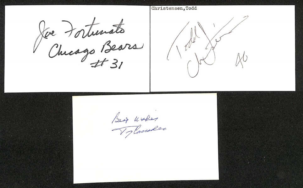 Lot of (225+) Signed Various Sports Index/Photo Cards w. Rip Sewell, Hal Schumacher,  Jack Buck, + (JSA Auction Letter)
