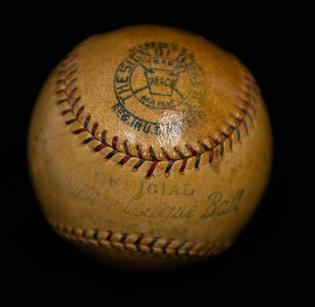 Joe Cronin Single-Signed Reach Official American League Baseball - Full JSA Letter of Authenticity