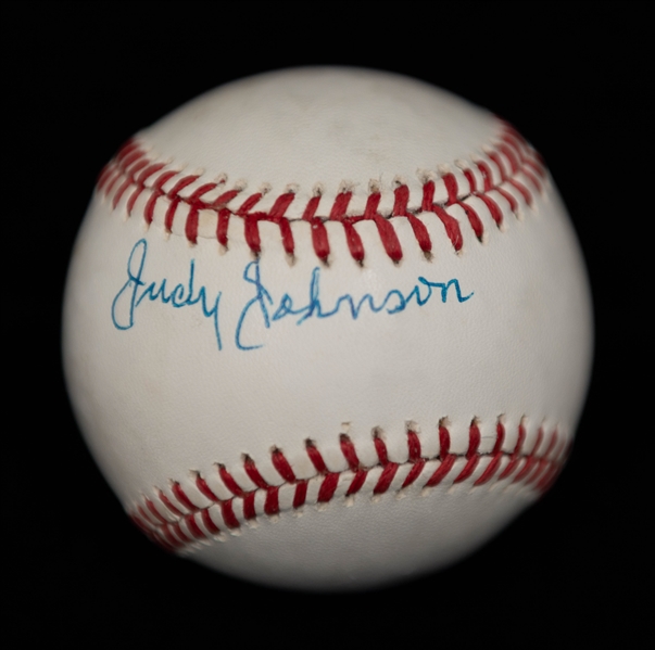 Judy Johnson Single-Signed Official National League Baseball - Full JSA Letter of Authenticity