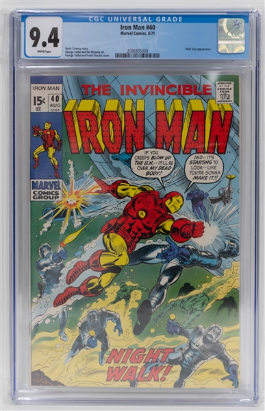 Lot of (2) CGC Graded 1971 Iron Man Comic Books w. Iron Man Issue #40 CGC 9.4 and Iron Man #41 CGC 9.2