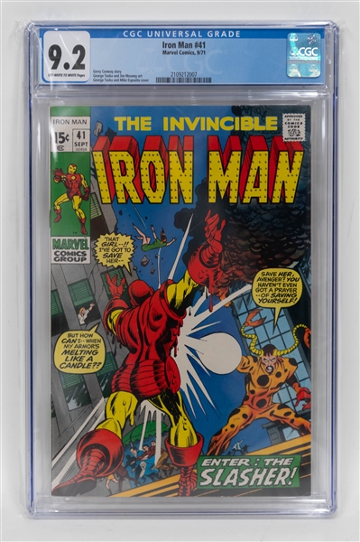 Lot of (2) CGC Graded 1971 Iron Man Comic Books w. Iron Man Issue #40 CGC 9.4 and Iron Man #41 CGC 9.2