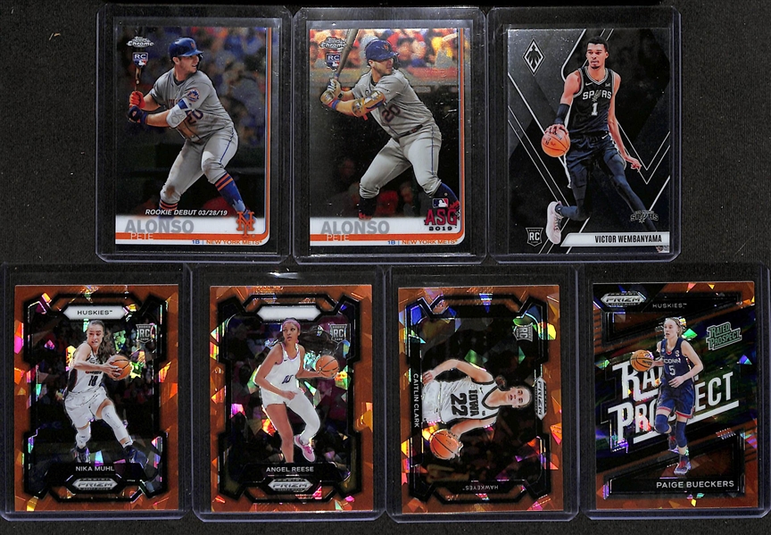 Lot of (275+) Current Era Football, Baseball, and Basketball Cards w. Rookies, Autographs, Memorabilia, and Colored Parallels