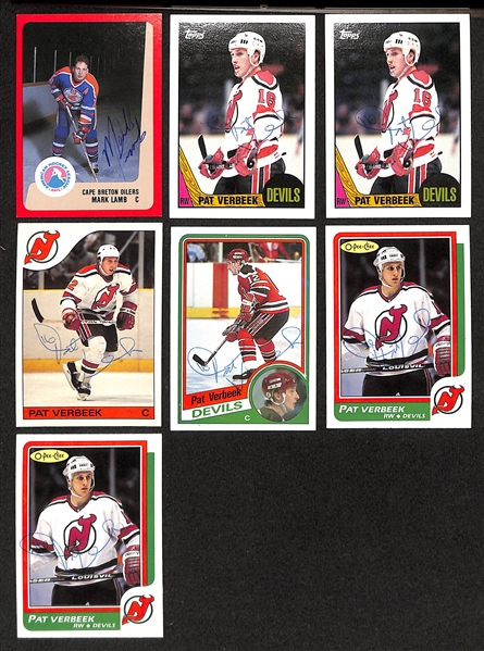(20) Signed Hockey Cards w. Jim Carson, + (JSA Auction Letter)