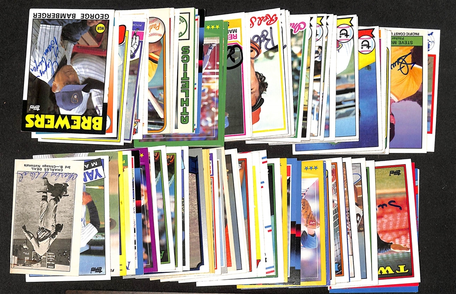 (75+) Signed Baseball Cards w. Charles Deal, Yogi Berra, Andy Pettite, (2) Fernando Valenzuela, + (JSA Auction Letter)