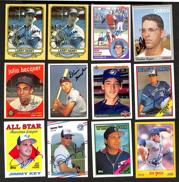 (75+) Signed Baseball Cards w. Charles Deal, Yogi Berra, Andy Pettite, (2) Fernando Valenzuela, + (JSA Auction Letter)