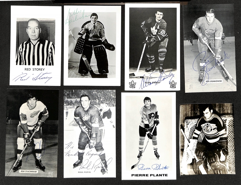 (100+) Signed Hockey Photos & Post Cards w. Mark Messier, Chris Chelios, Bryan Trottier, Jim Wiste, + (JSA Auction Letter)
