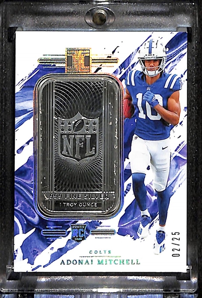 2024 Impeccable Adonai Mitchell Rookie Silver Bar (#/25)