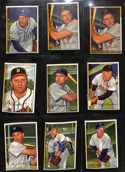 1952 Bowman Baseball Card Partial Set - Includes the First 213 of 216 Cards in a 252 Card Set w. Berra & Musial